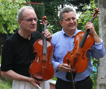 W. Janssen and A. Barilli with their Heyligers Violas